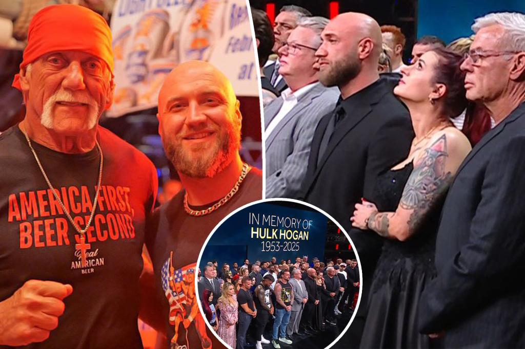 Hulk Hogan’s son, Nick, gets emotional during WWE ‘Monday Night Raw’ tribute to late wrestler