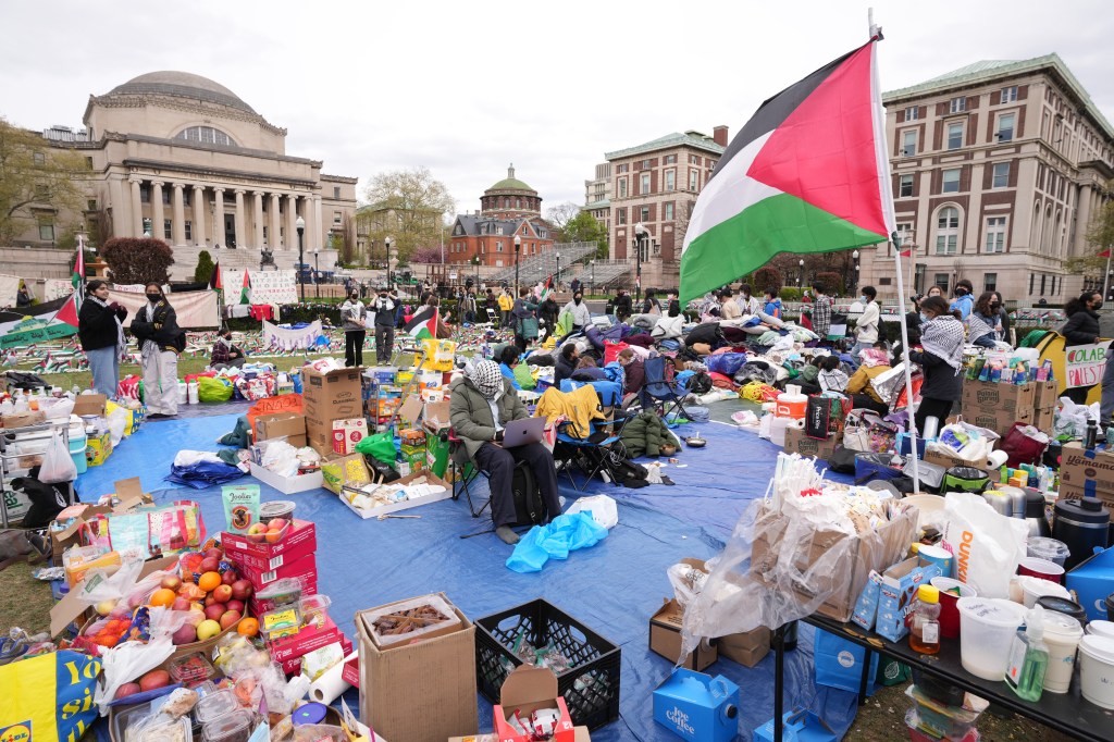 Pro-Palestinian demonstration at Columbia University.