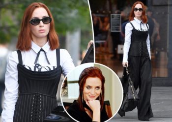 Emily Blunt spotted for the first time on ‘The Devil Wears Prada 2’ set — with her character’s signature red hair