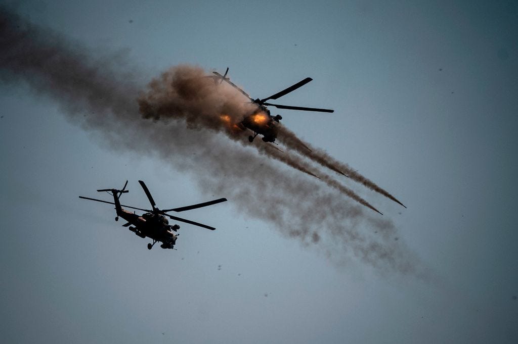 A Russian Mi-28 helicopter