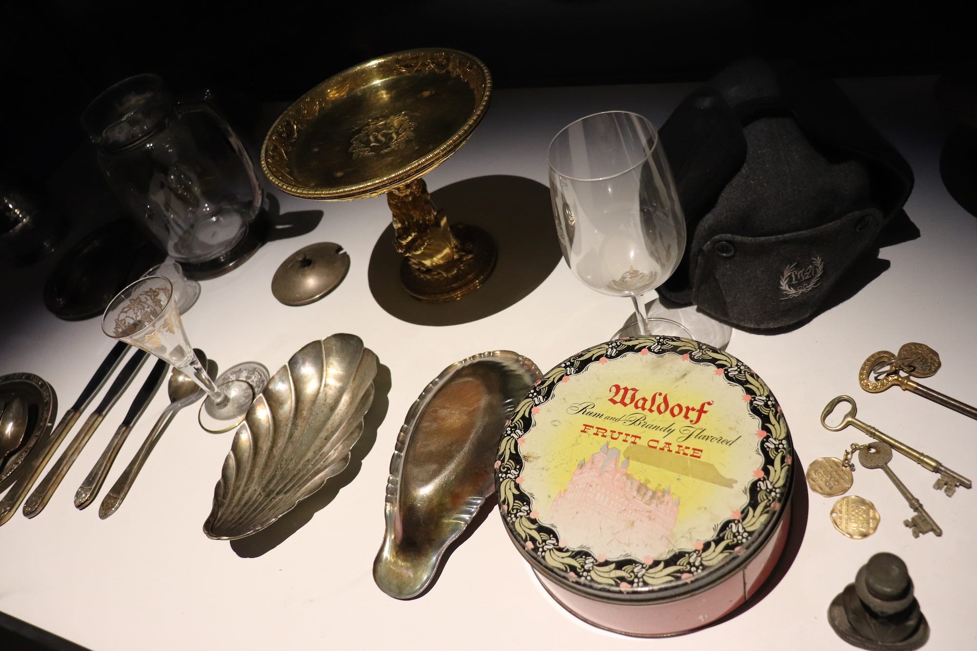 Artifacts from the early years of the Waldorf Astoria New York.