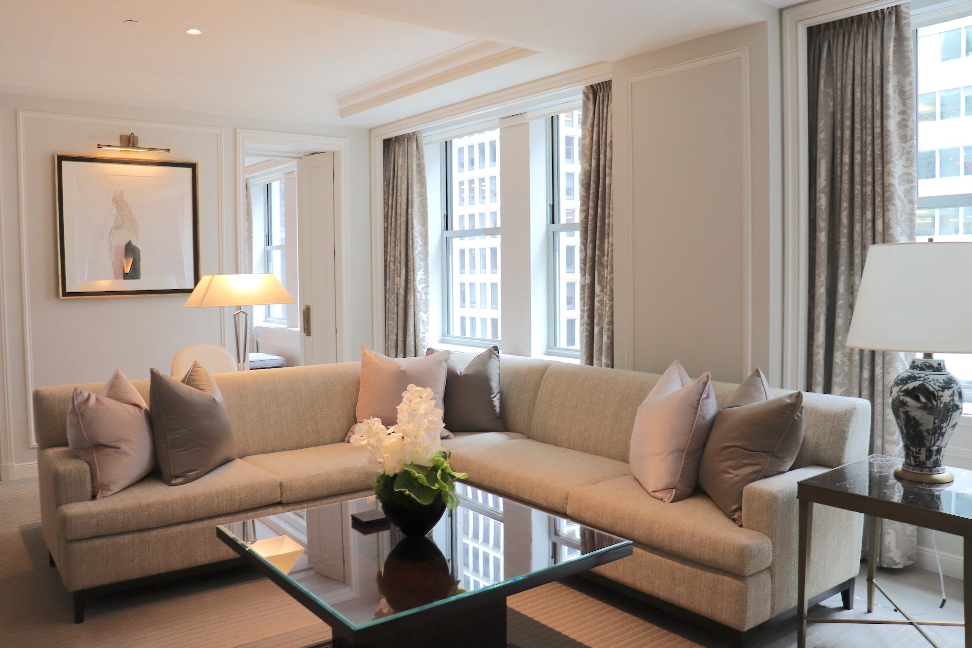 A suite at the Waldorf Astoria New York.
