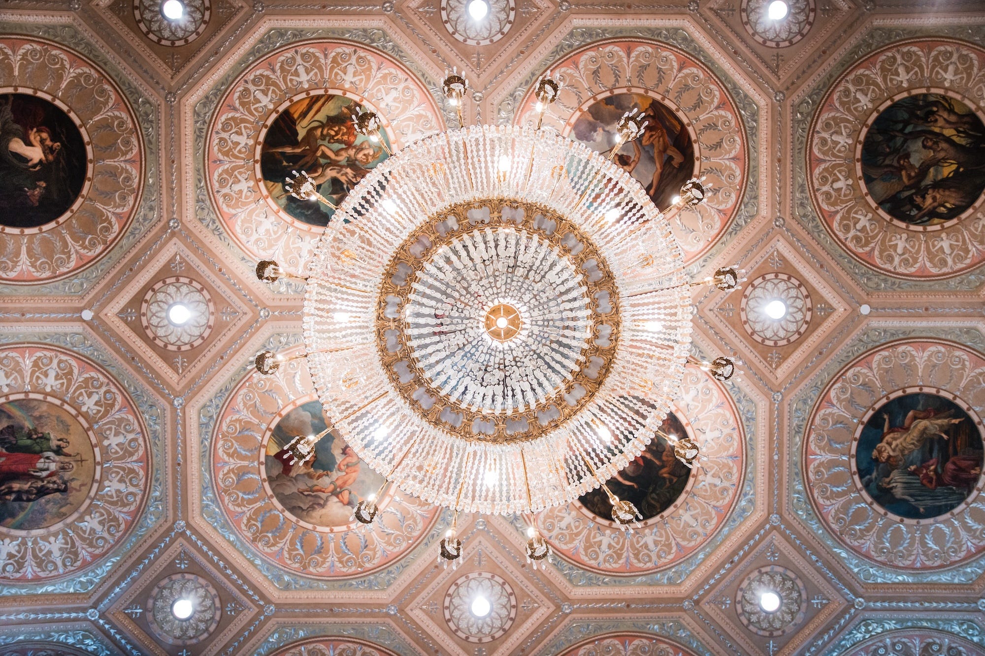The ceiling of the Basildon Room at the Waldorf Astoria New York.