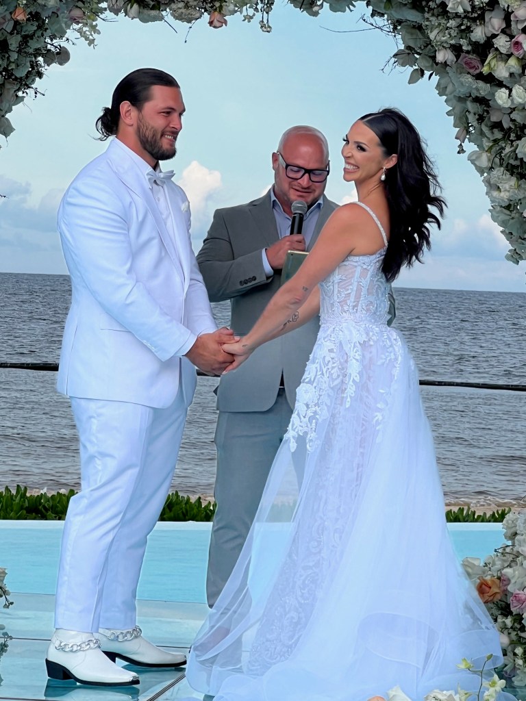Scheana Shay and Brock Davies at their wedding in Mexico