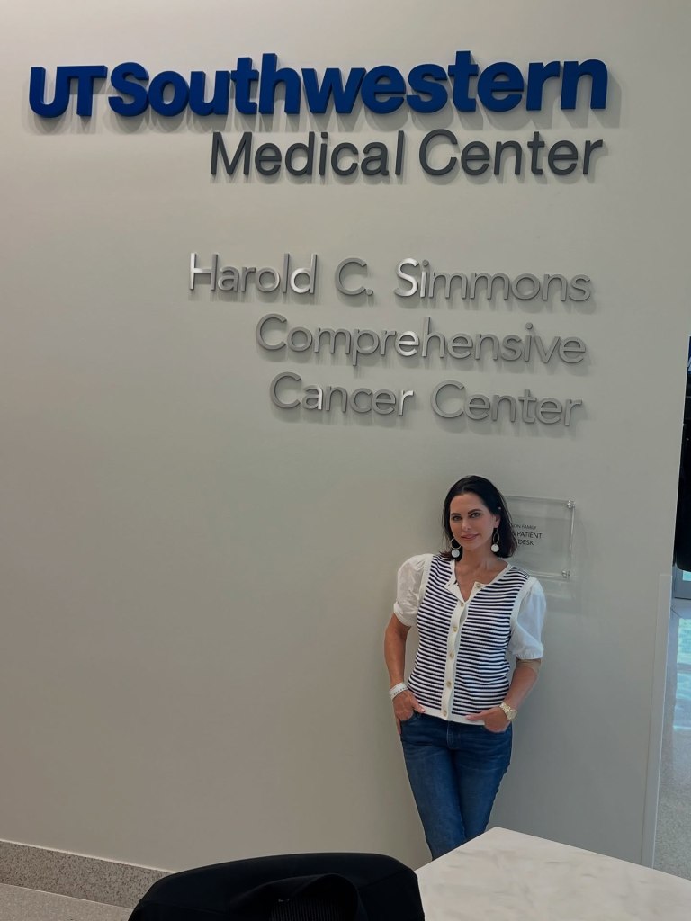 D'Andra Simmons at the UTSW Simmons Cancer Center in Dallas, Texas.