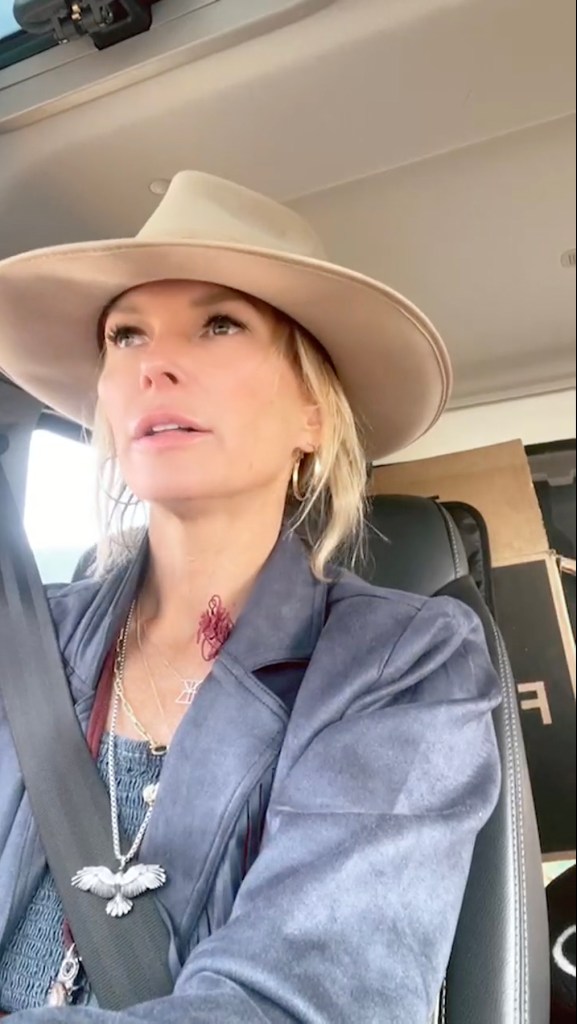 Kelley Wolf filming herself on Instagram.