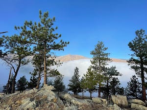 mountains in the clouds