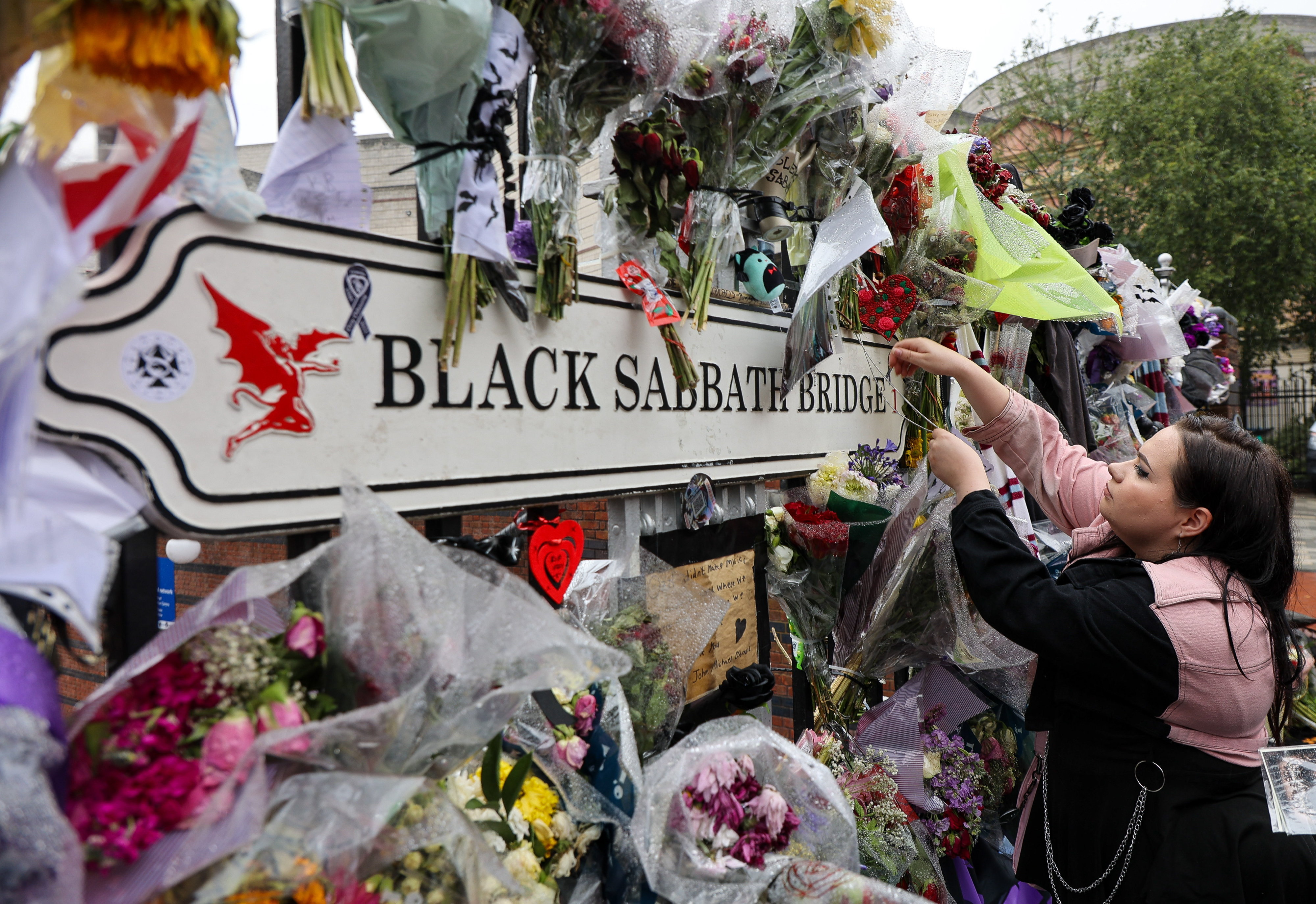 Ozzy Osbourne tributes in Birmingham in July 2025