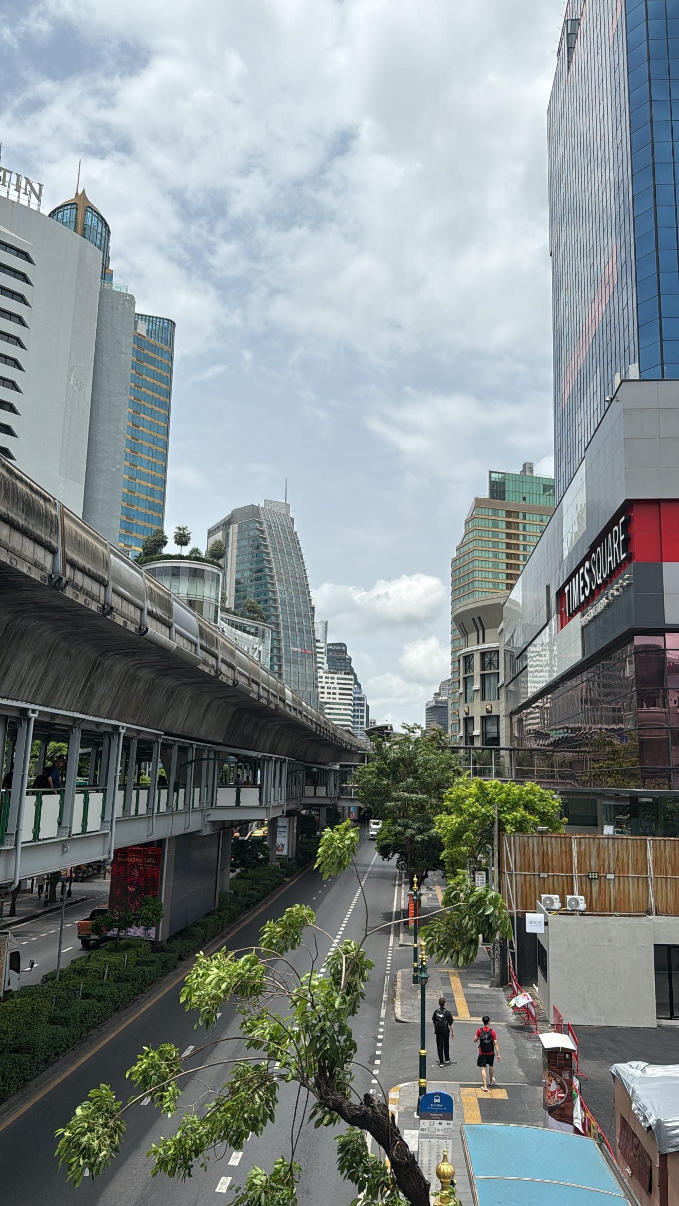 the view of the train in bangkok