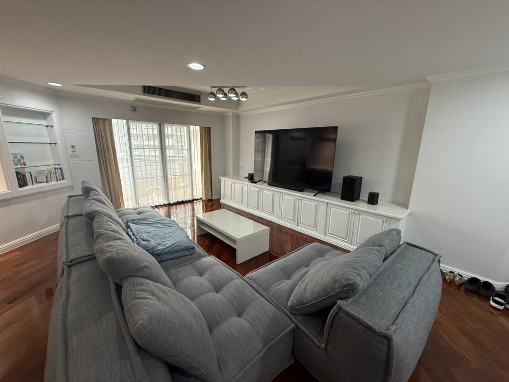 the living room in bangkok apartment
