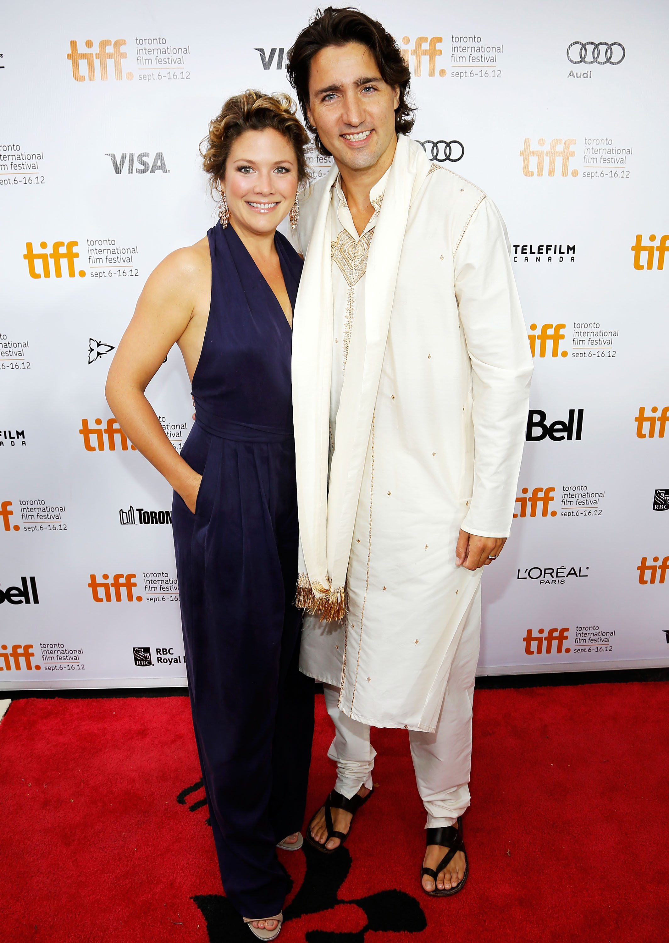 Justin Trudeau and wife Sophie Trudeau at the 2012 Toronto International Film Festival