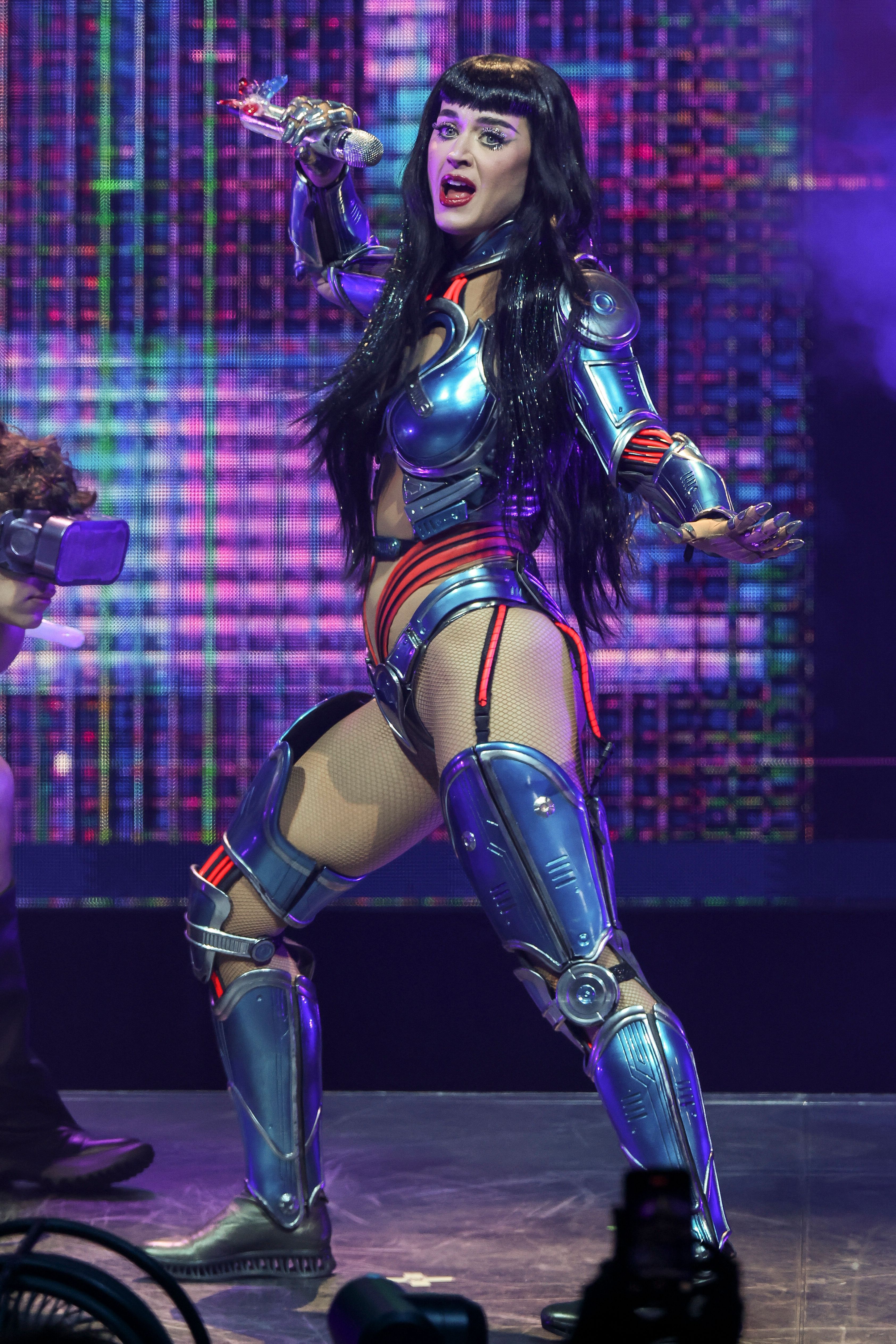 Katy Perry performing in 2025