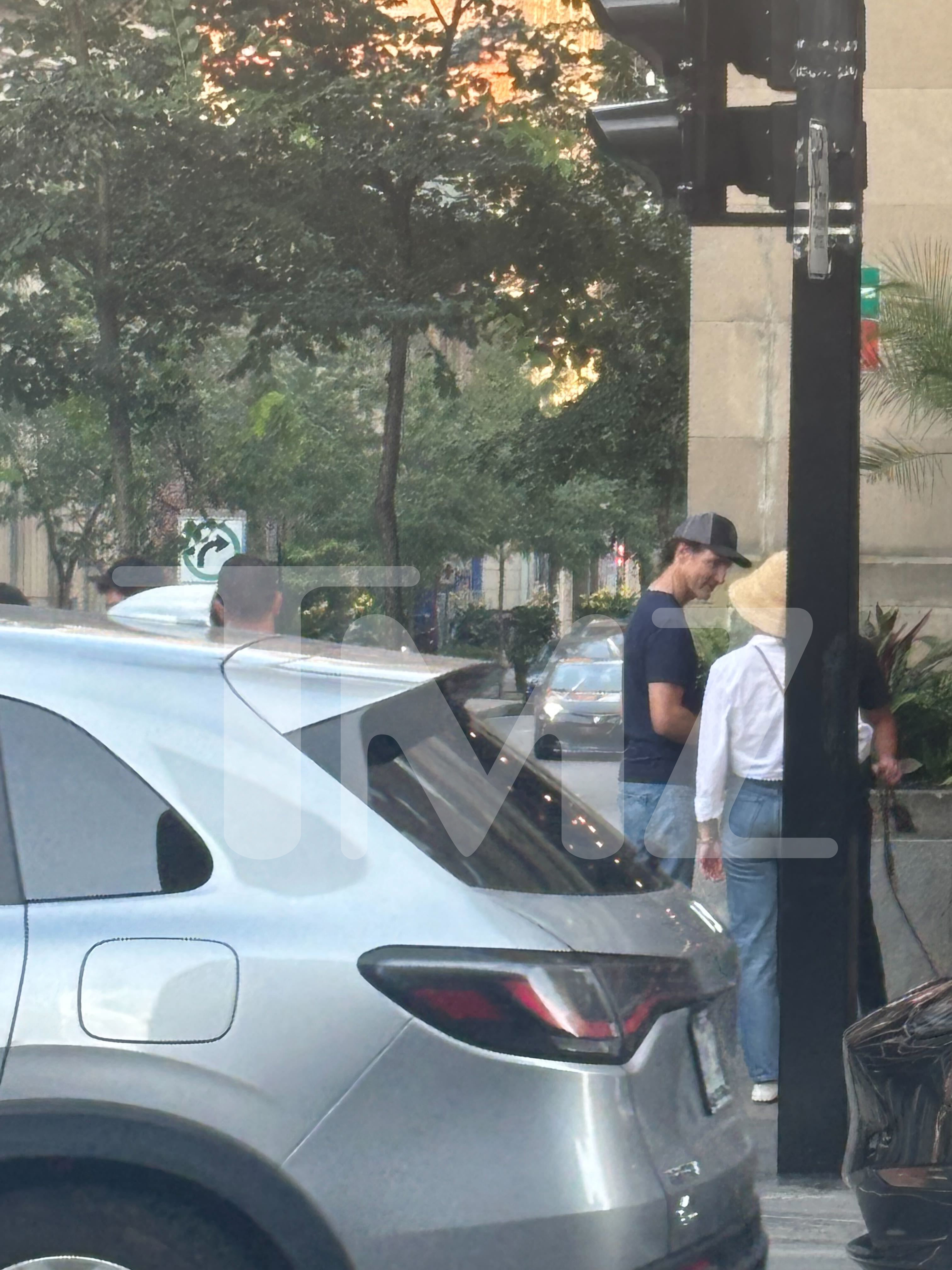 Katy Perry and Justin Trudeau on stroll with her dog.
