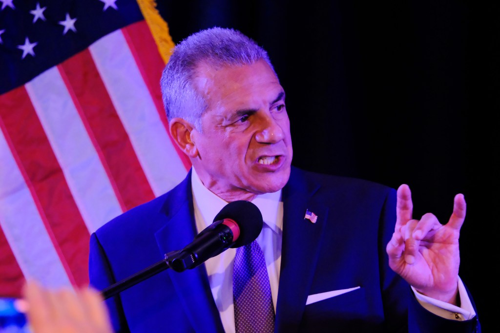 Jack Ciattarelli speaking at a podium.