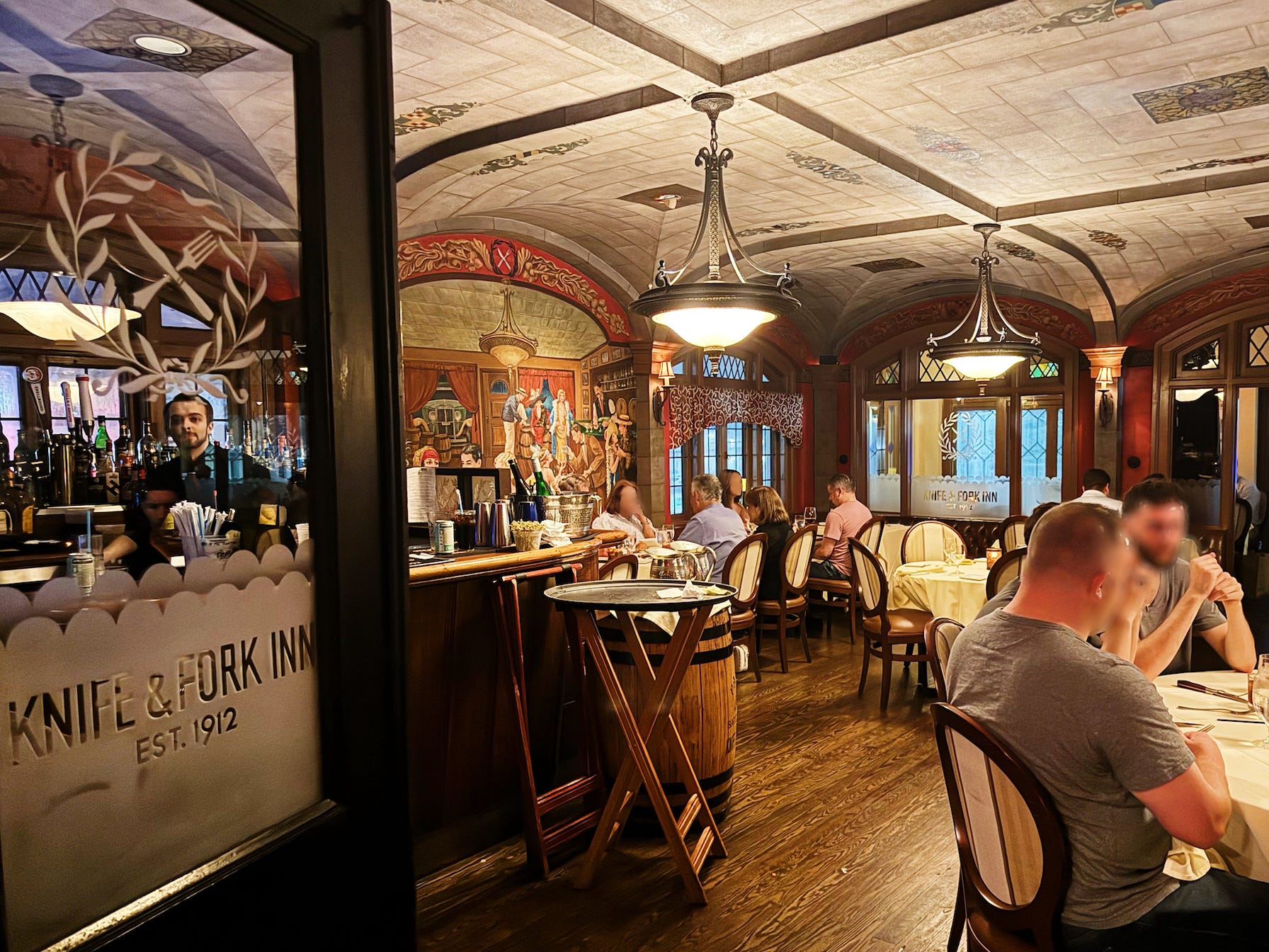 people eating inside knife and fork inn atlantic city
