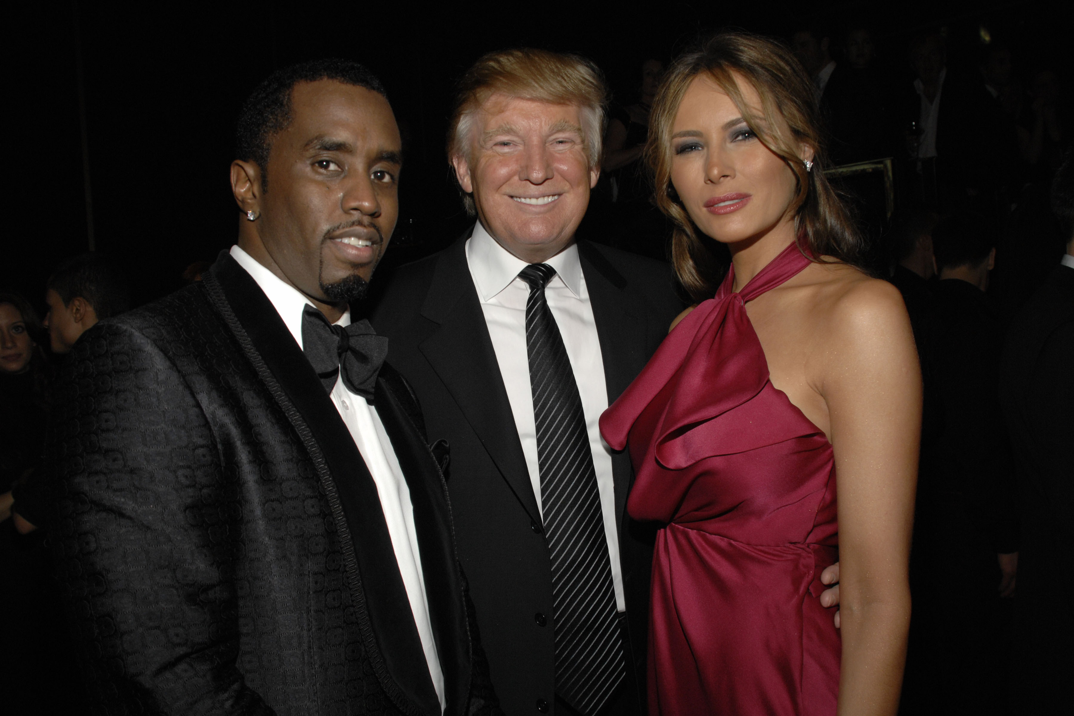 Sean Combs, Donald Trump and Melania Trump  in 2008