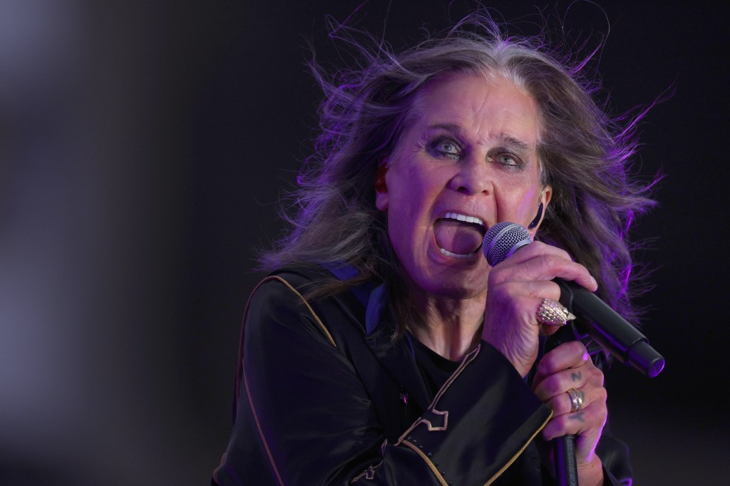Ozzy Osbourne performing during half-time of the 2022 NFL season opening game