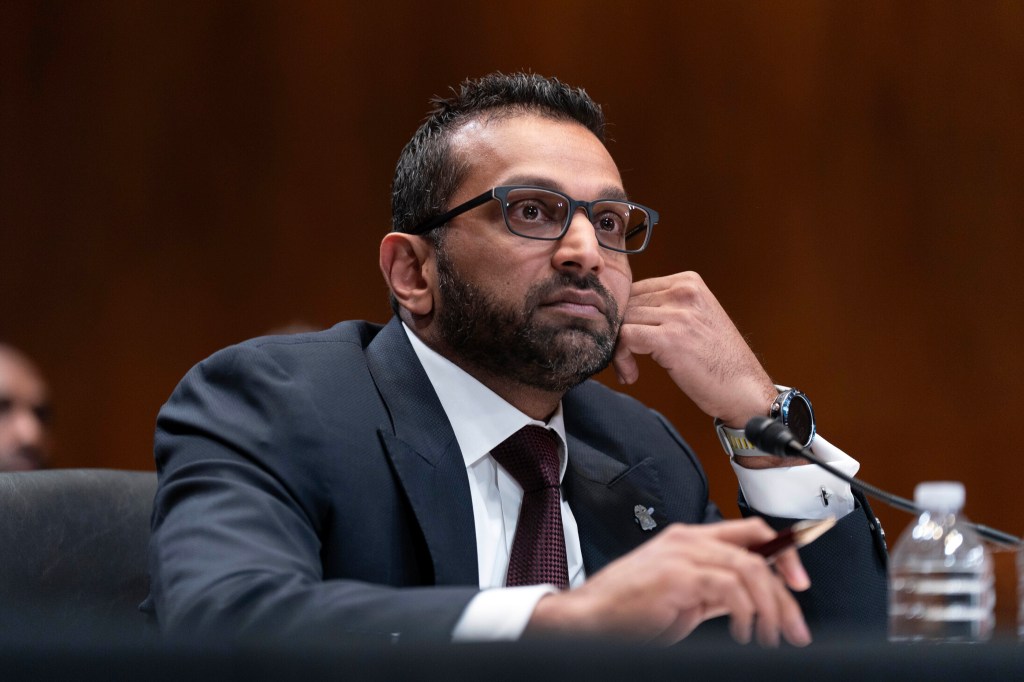 Kash Patel testifying.