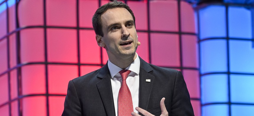 OSTP Director Michale Kratsios, pictured here at a 2019 Web Summit event, said on July 30 that the administration is looking to balance export controls with the proliferation of U.S. technology.