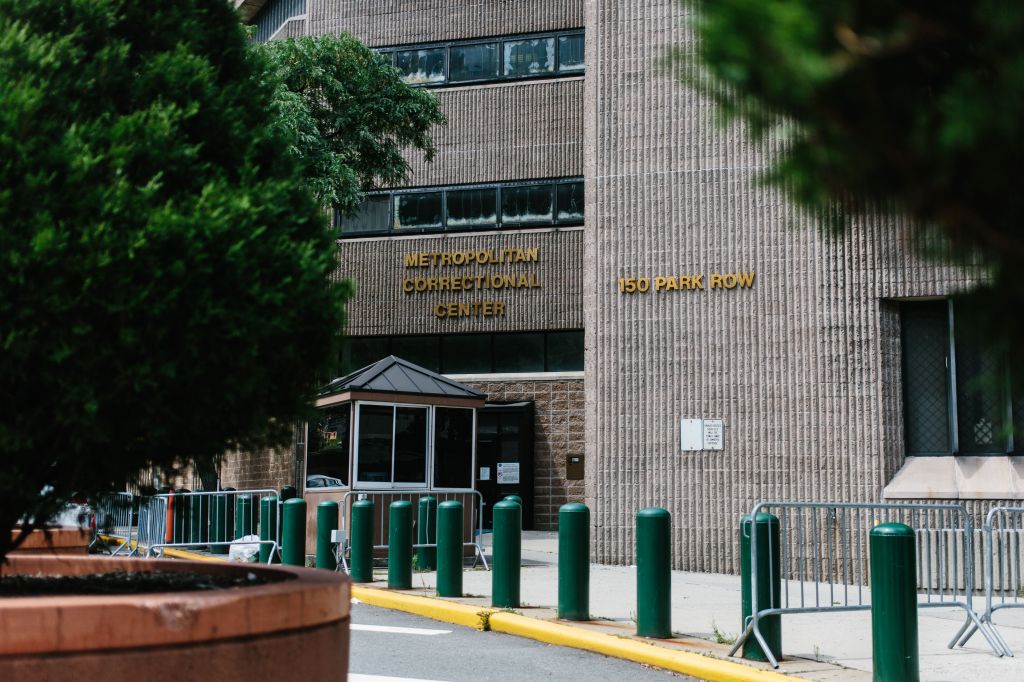 Exterior of the Metropolitan Correctional Center in New York.