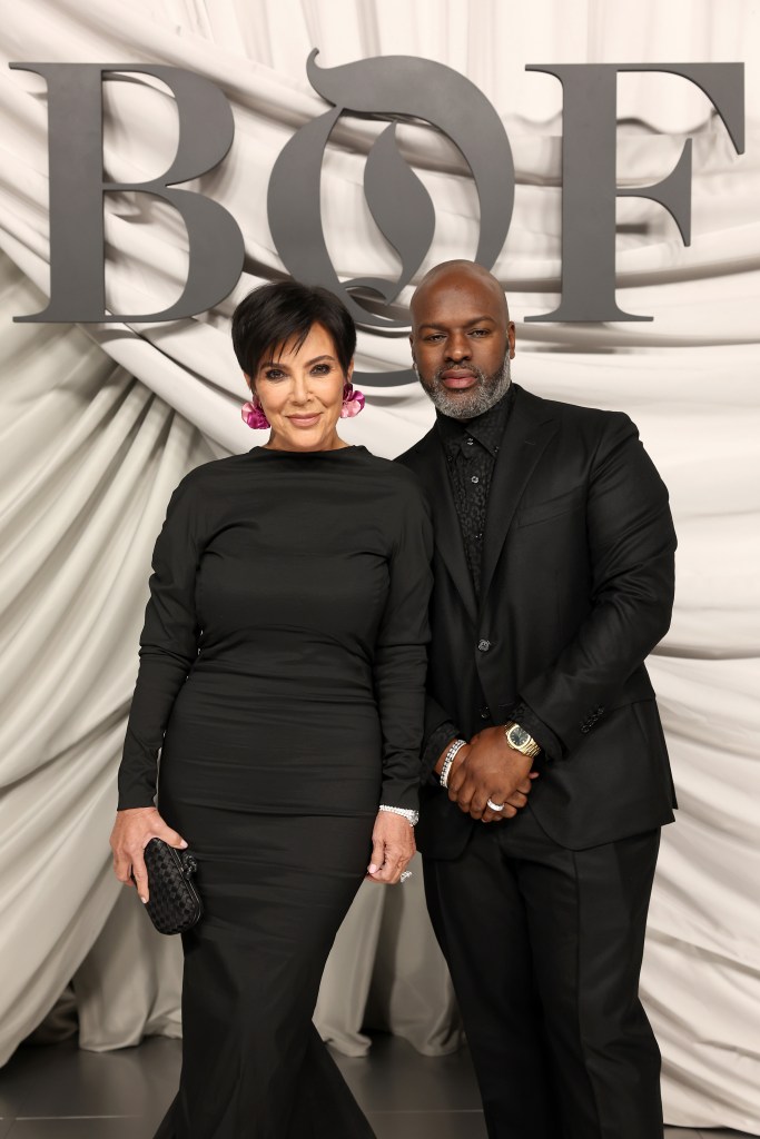 Kris Jenner and Corey Gamble at Paris Fashion Week in 2023.