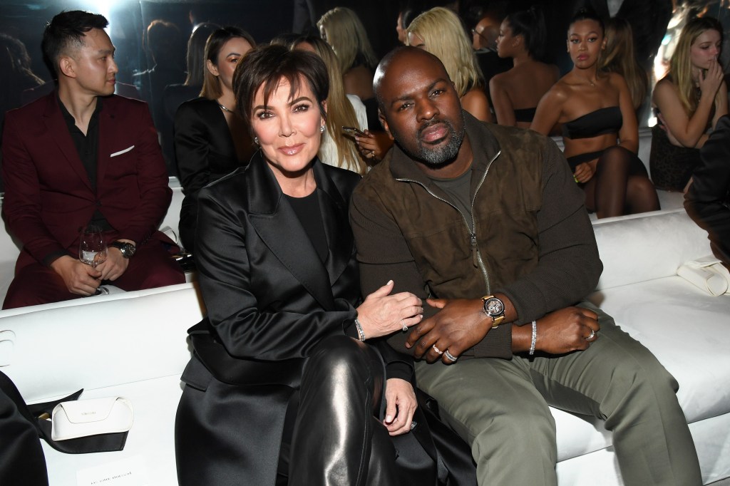 Kris Jenner and Corey Gamble at a Tom Ford fashion show in 2020.