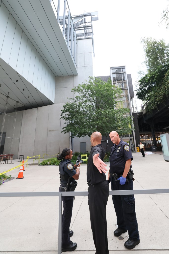 The unidentified 34-year-old jumped to his death from the Whitney Museum in Manhattan on Wednesday afternoon.