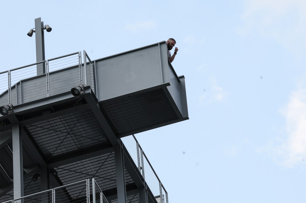 The man committed suicide by jumping from a perch at the lofty art house, according to sources.