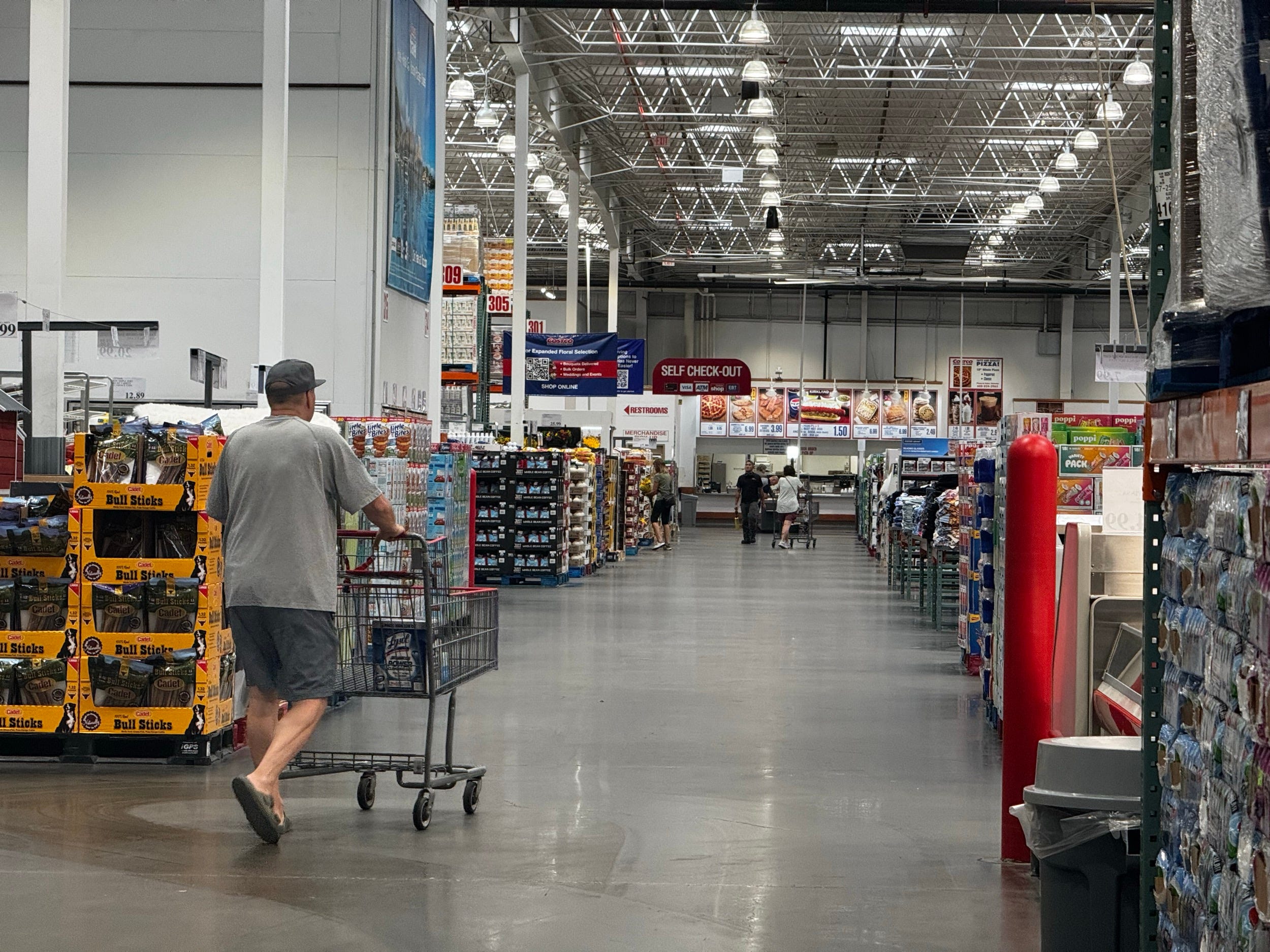 Shoppers at a Costco in Wisconsin during the Executive member shopping hour.