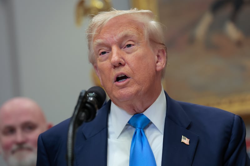 President Donald Trump called Federal Reserve Chair Jerome Powell "too late" urged the Fed to lower interest rates while speaking at the White House on Wednesday ahead of the FOMC announcement.