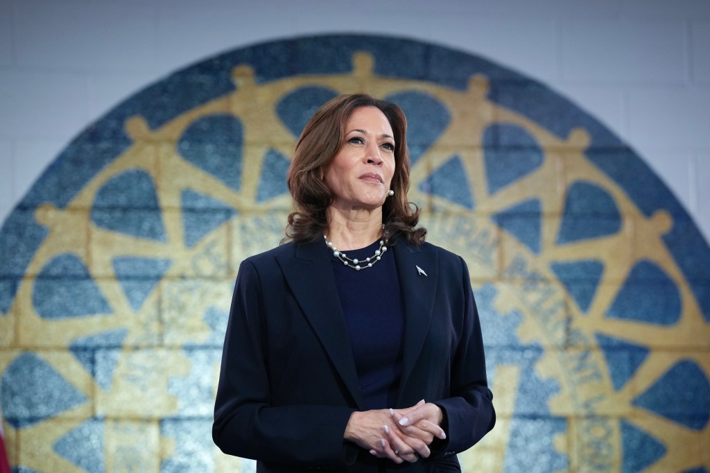 Vice President Kamala Harris at a campaign rally.