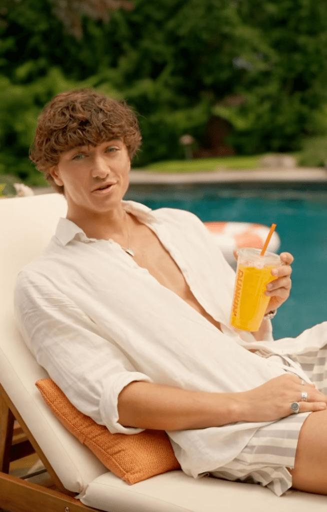 Gavin Casalegno in his Dunkin' ad.