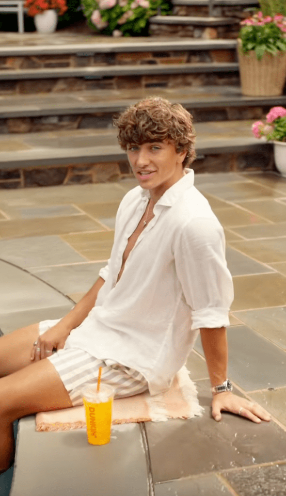 Gavin Casalegno in his Dunkin' ad.