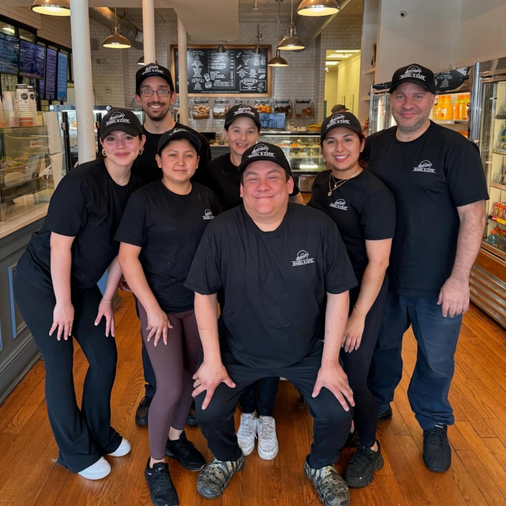Group photo of Schmear Bagel & Cafe employees.