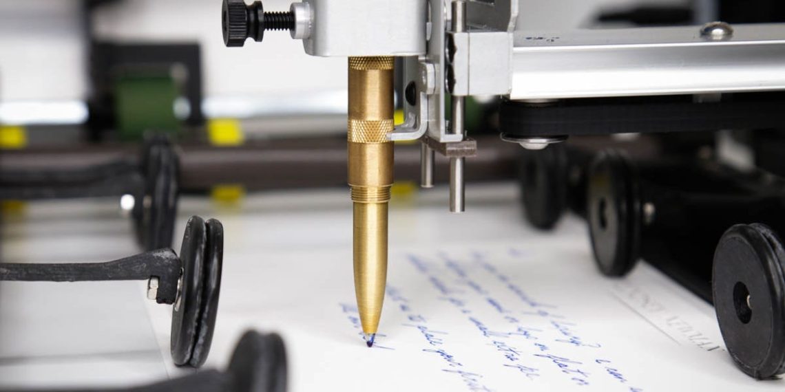 Need to send a handwritten note? You can hire a robot to write it instead
