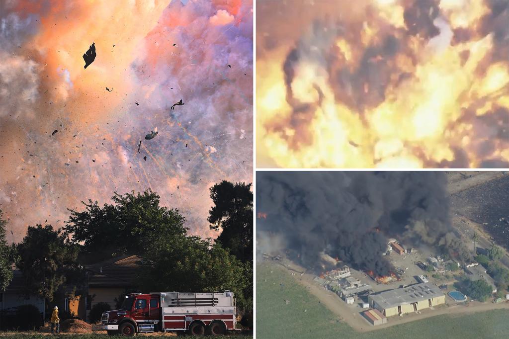 7 missing after explosion at California fireworks warehouse sets off massive blaze