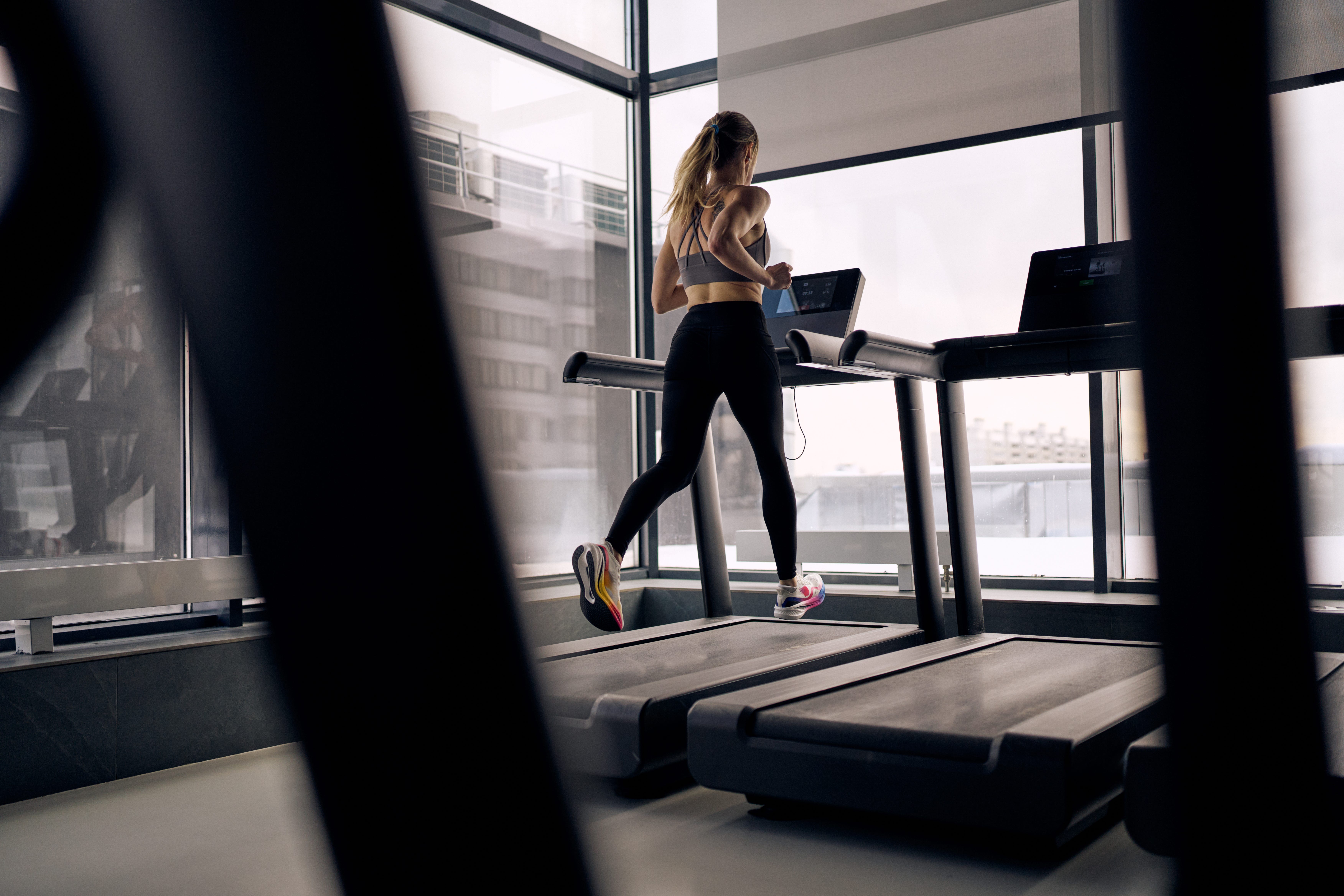 Woman exercising in the gym