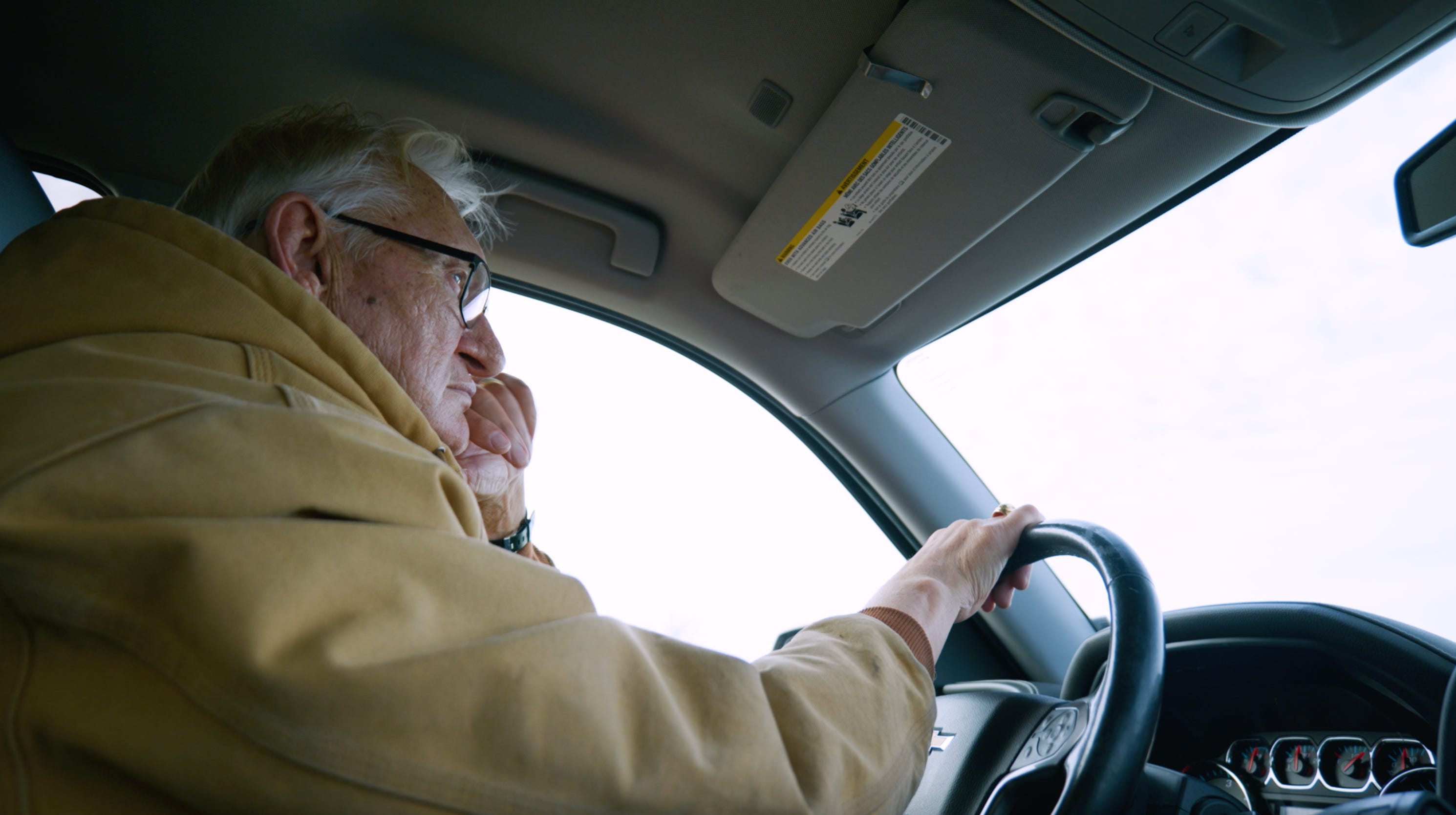 Hank Faber behind the wheel