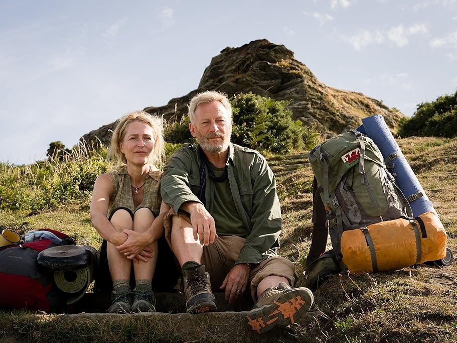 Gillian Anderson and Jason Isaacs in The Salt Path (2024)