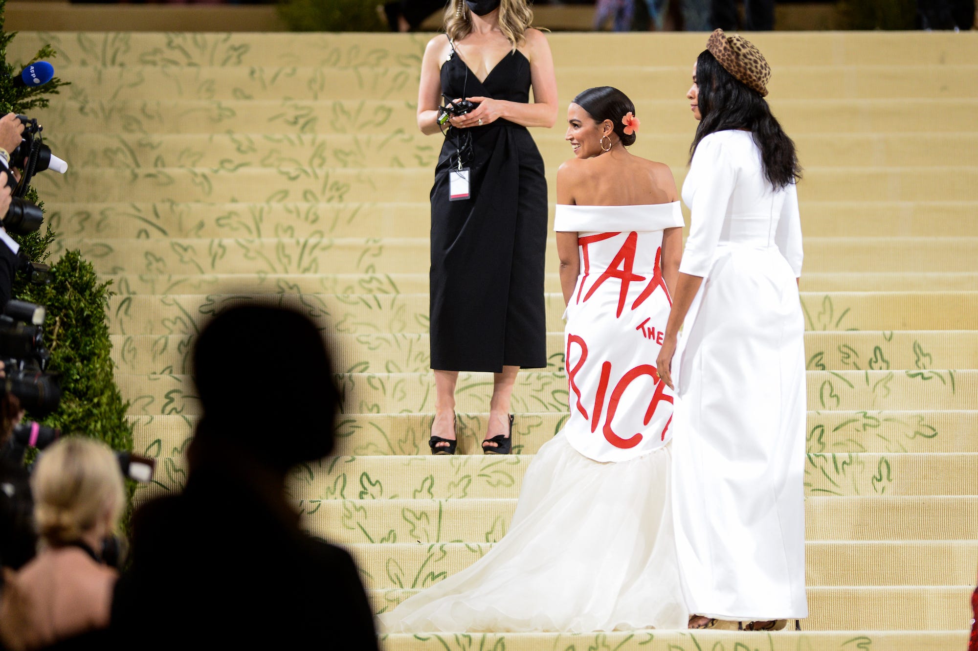 AOC at the Met Gala in 2021