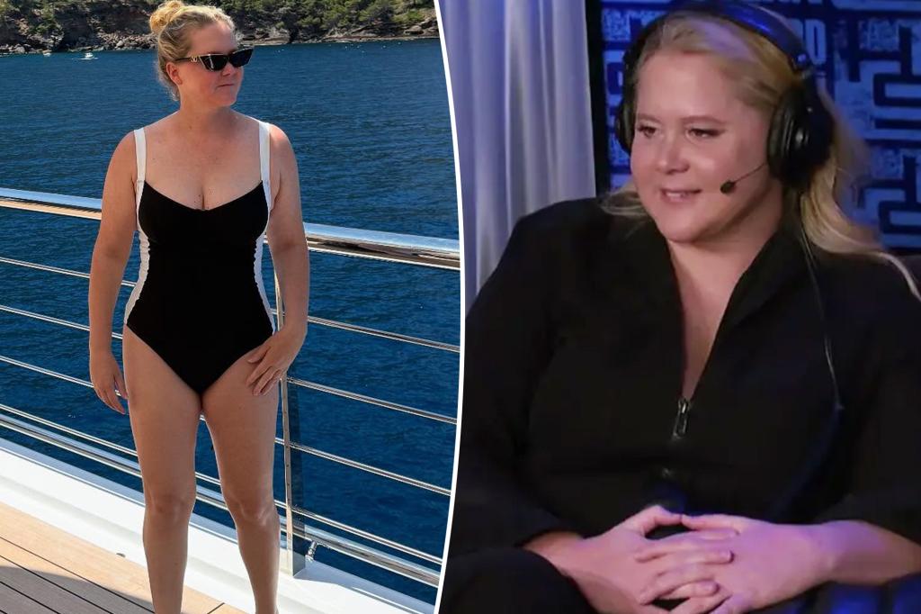 Amy Schumer shows off svelte figure in swimsuit after taking Mounjaro, sharing Ozempic horror story