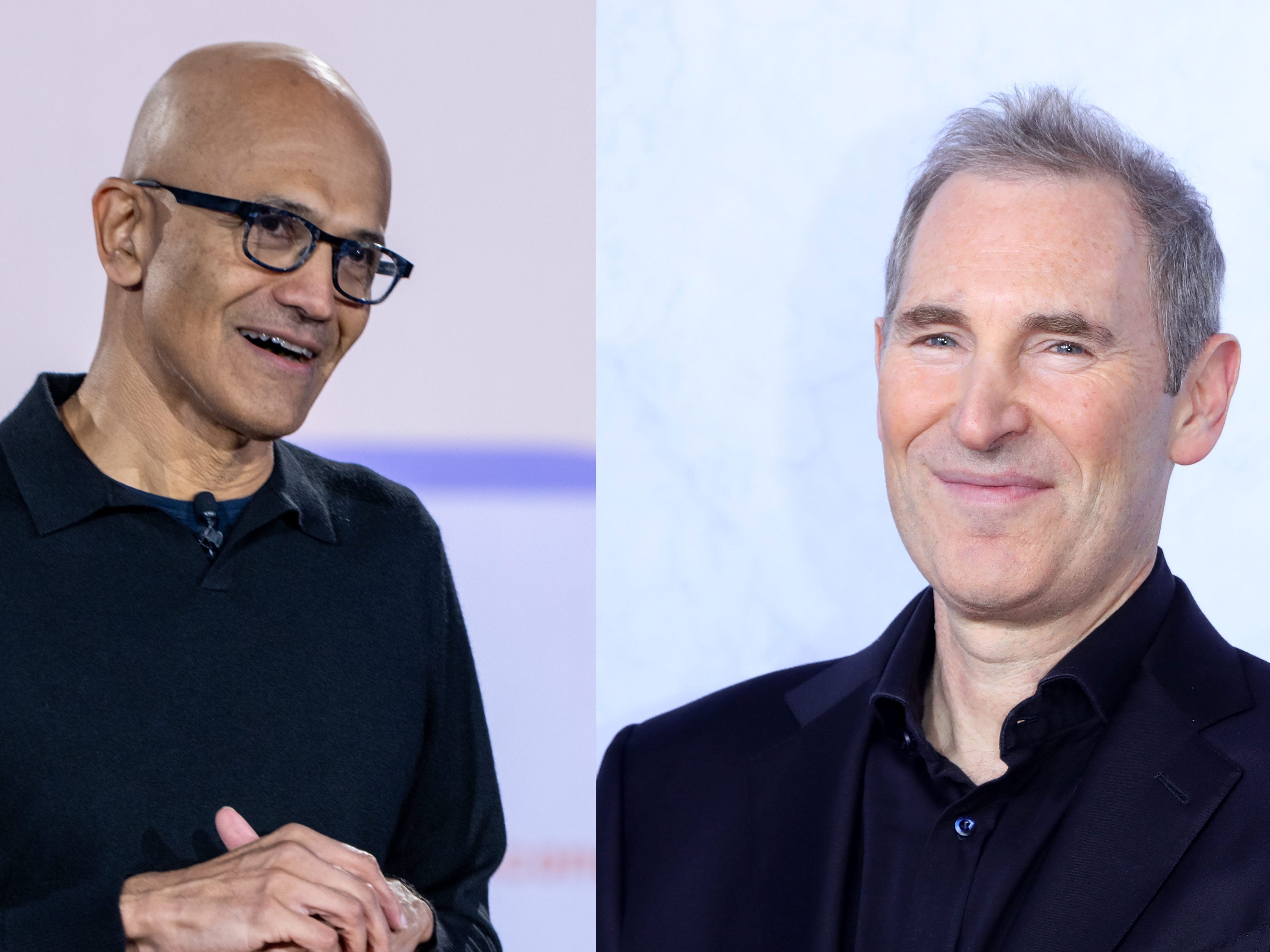 Satya Nadella and Andy Jassy