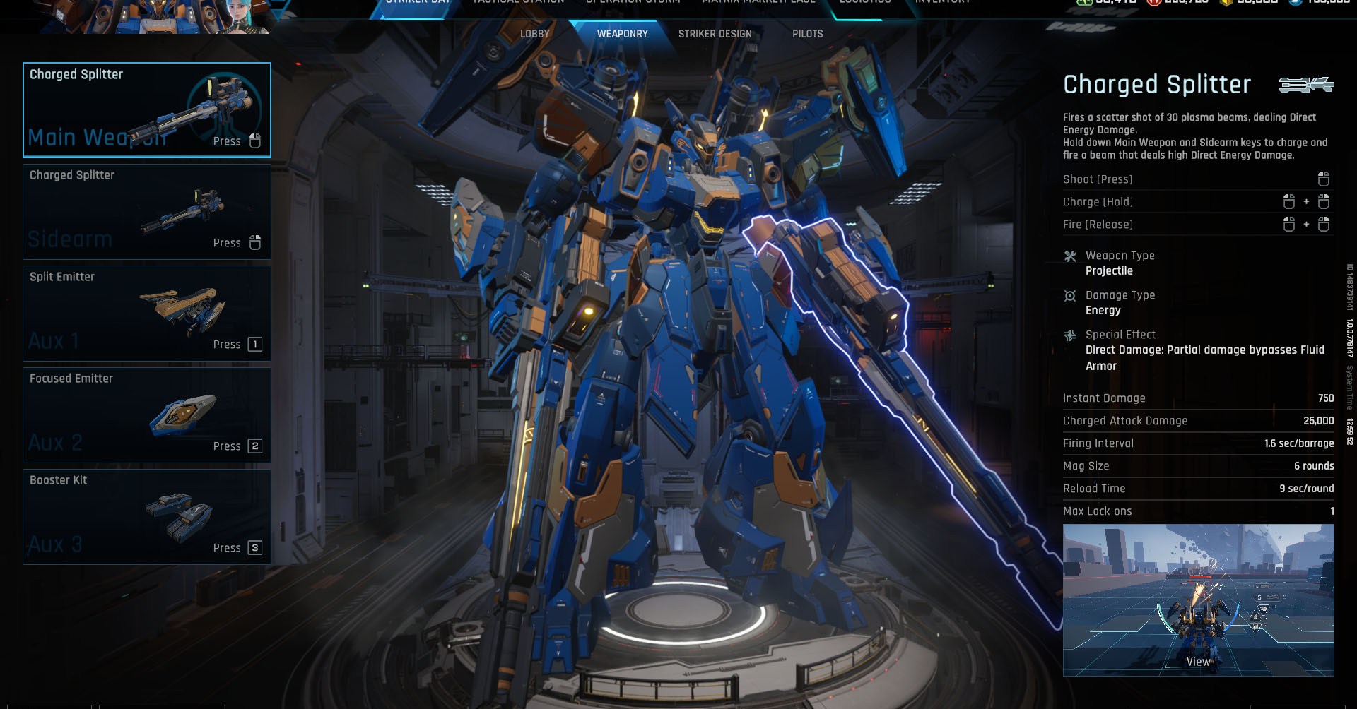 A Mecha Break screenshot showing the Inferno Attacker