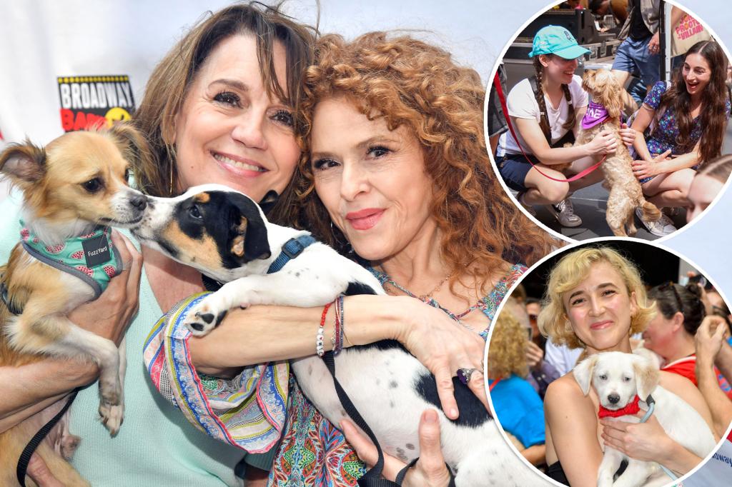 Bringing down the dog house: cute pets gather with stars at Shubert Alley for Broadway Barks adoption event