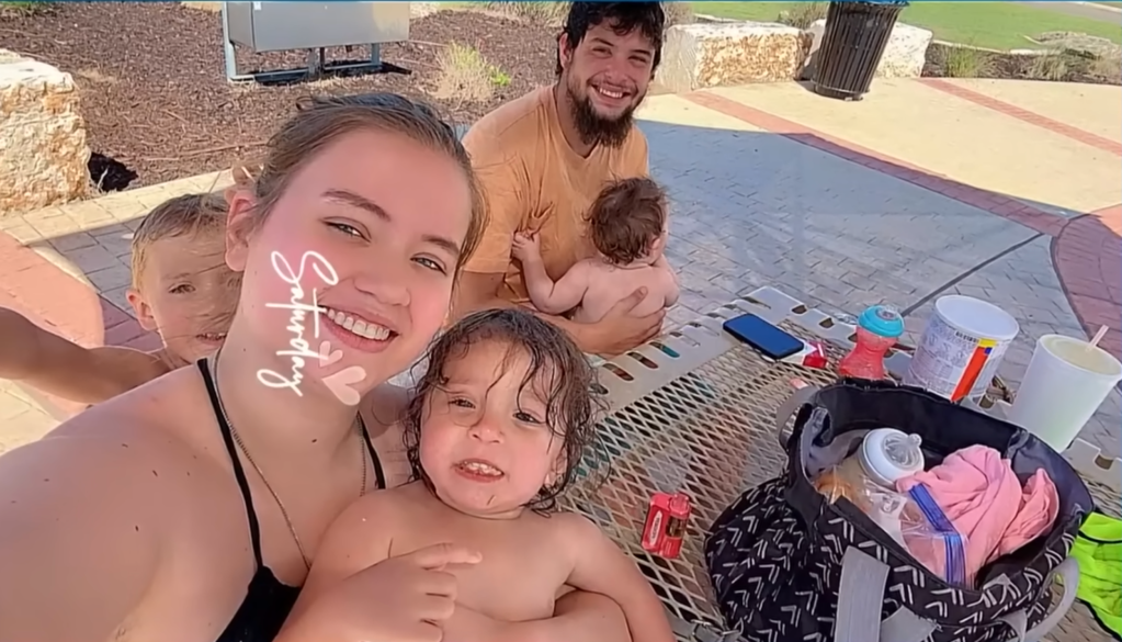 Julian Ryan with Christinia Wilson and their children.