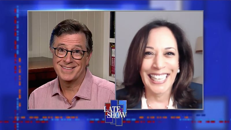 Harris has made multiple appearances on "The Late Show," including in 2019 and 2020.