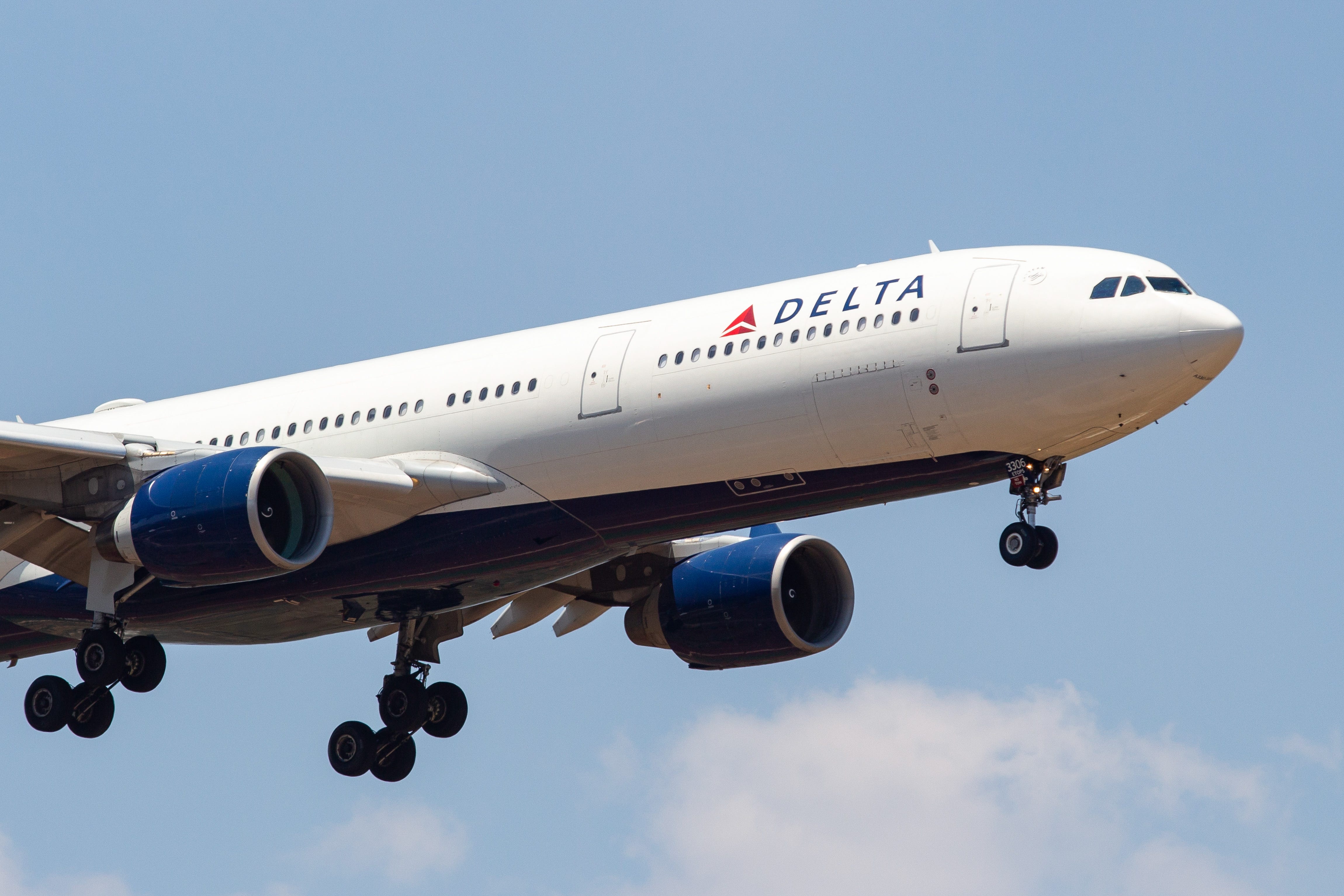 Delta Air Lines Airbus A330-300 landing at Athens International Airport AIA , LGAV / ATH Eleftherios Venizelos, with registration N806NW