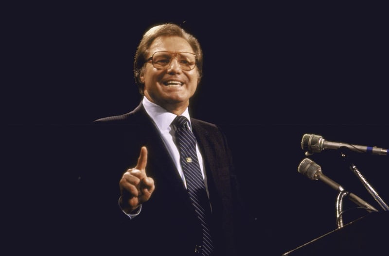 Pentacostal preacher Jimmy Swaggart speaking at convention of religions broadcasters.    (Photo by Cynthia Johnson/Getty Images)