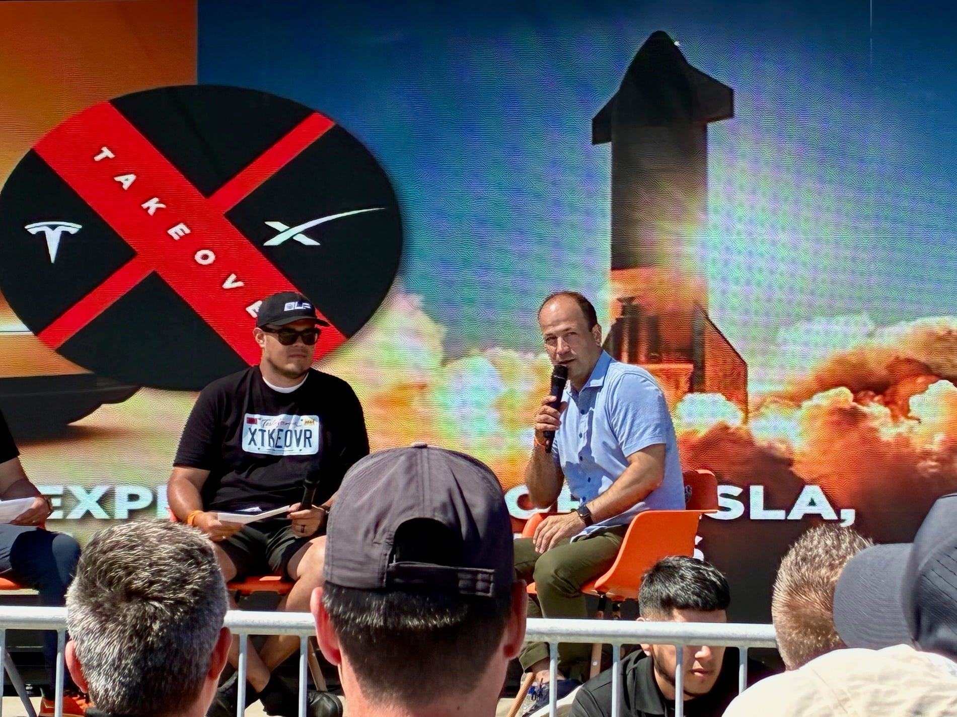 Lars Moravy, VP of vehicle engineering at Tesla, speaks at the X Takeover event in Silicon Valley