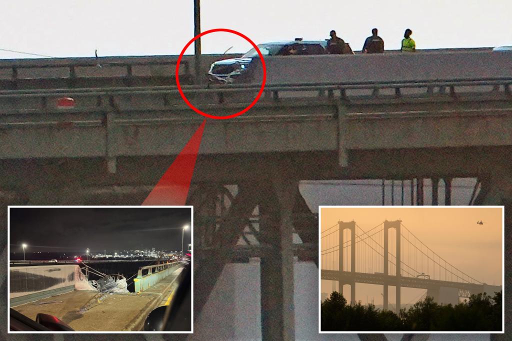 Driver missing after tractor trailer plunges off Delaware Memorial Bridge into river below